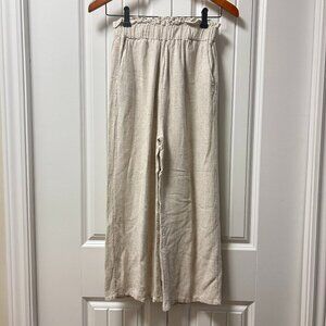 OAK + FORT Elastic Waist Pants Beige